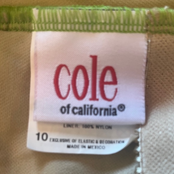 Green Cole of California Swimsuit sz 10 - Picture 2 of 4